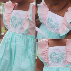 Smocked sweets 18m unicorn dress flutter